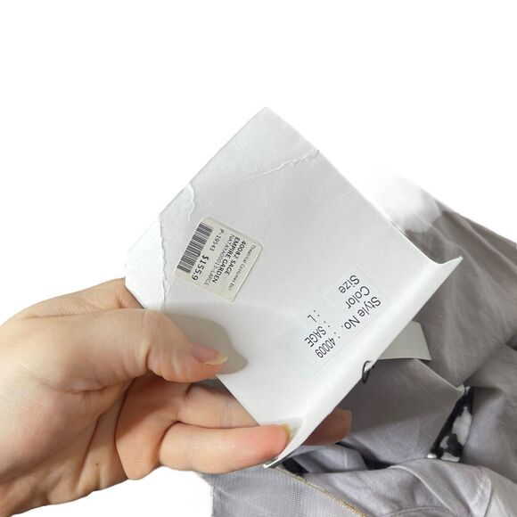 Nataya Empire FairyCore Garden Floral Embroidered Dress Lace Up Sage Gray Large - Picture 12 of 12